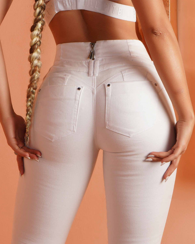 YARA™  | High-Waisted Back-Zip Skinny Jeans