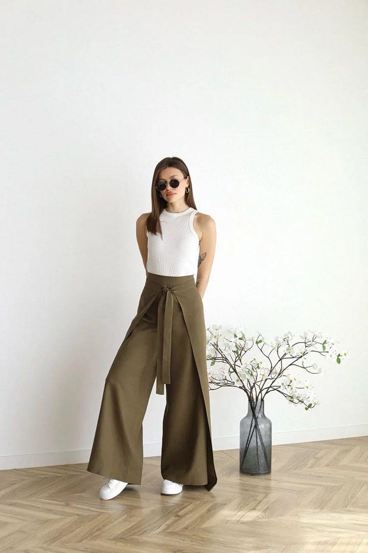 Rosetta™ | Wide-Cut Linen Trousers for Effortless Elegance