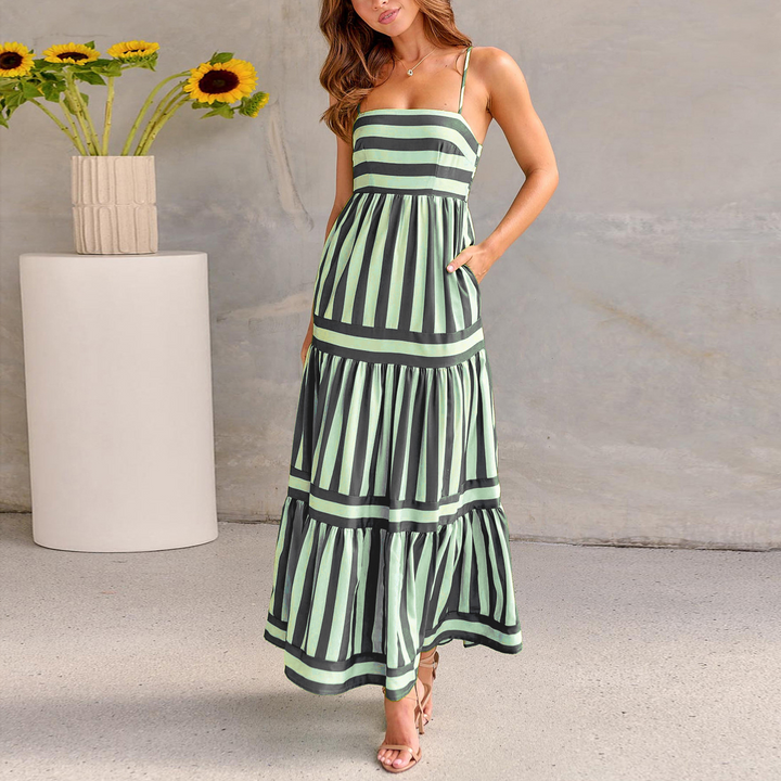 Bianca™ | Striped Long Dress With Pockets