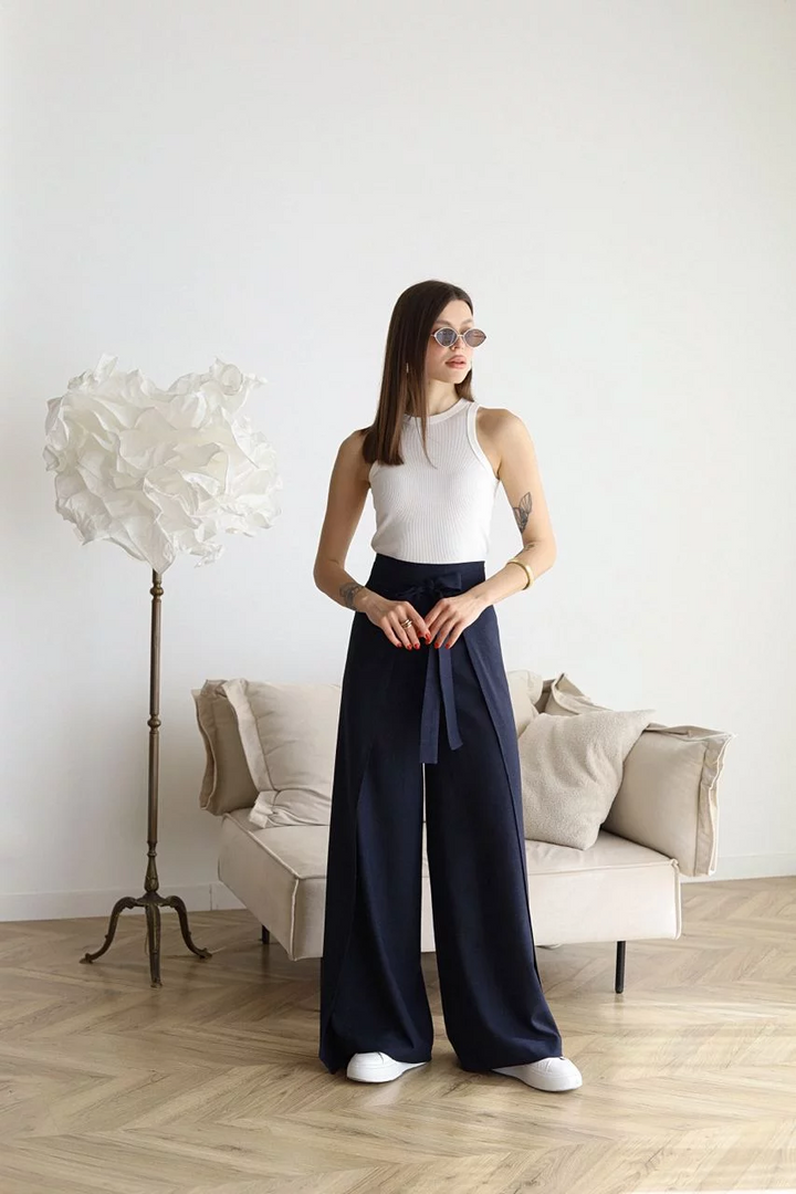 Rosetta™ | Wide-Cut Linen Trousers for Effortless Elegance