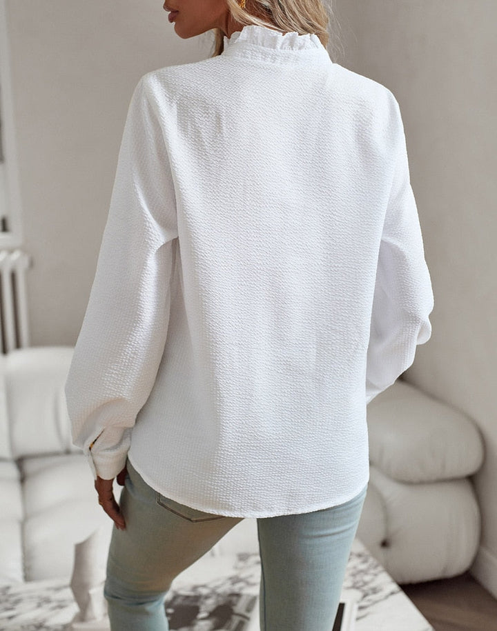 Shirley™ | Elegant Polo Blouse