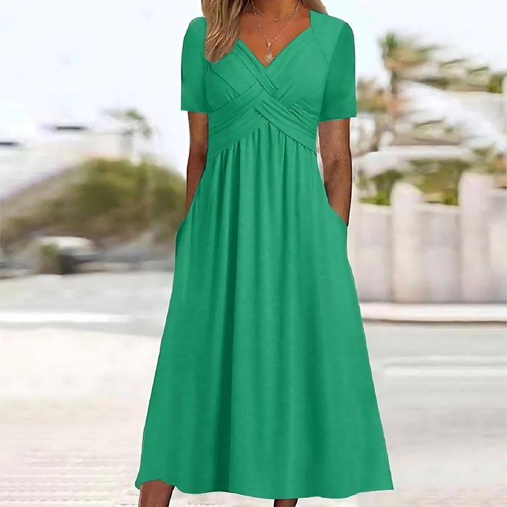 Rafaella™ | Stylish Cross-Over Maxi Dress