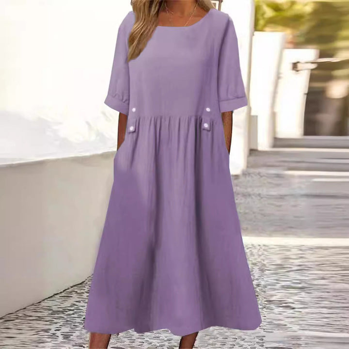 Helene™ | Summer Cotton-Linen Dress