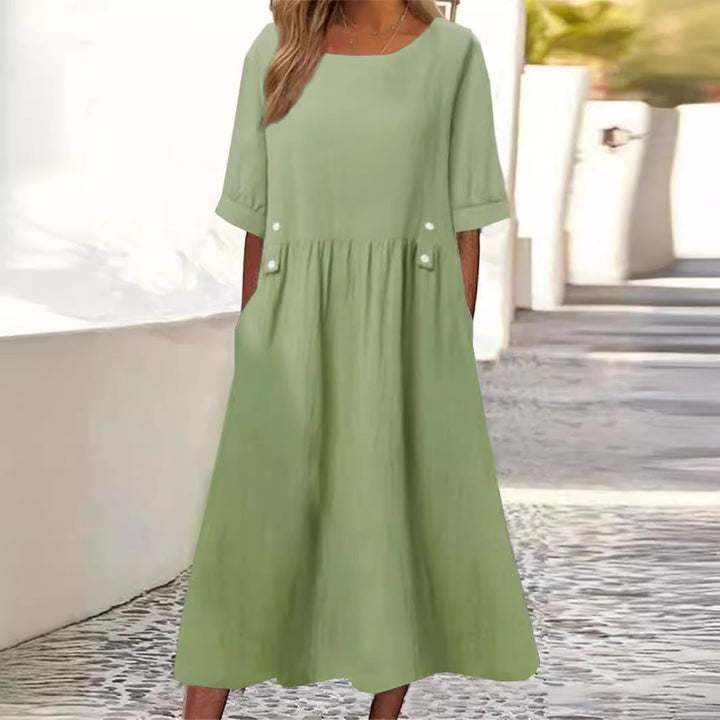 Helene™ | Summer Cotton-Linen Dress