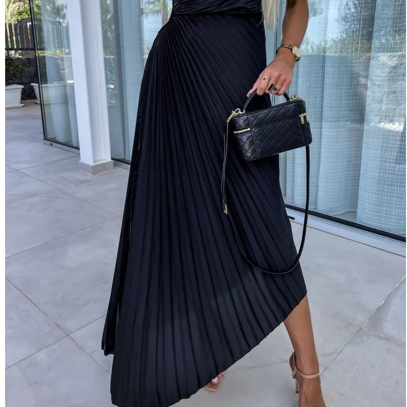 Matilda™ | Pleated Maxi Dress with Hollow Hem